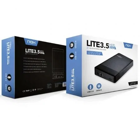 Nox NXLITEHDD35 Caja Externa USB 3.0 para Discos 3.5" Color Negro - Incluye Adaptador de Corriente Nox NXLITEHDD35 Caja Externa USB 3.0 para Discos 3.5" Color Negro - Incluye Adaptador de Corriente